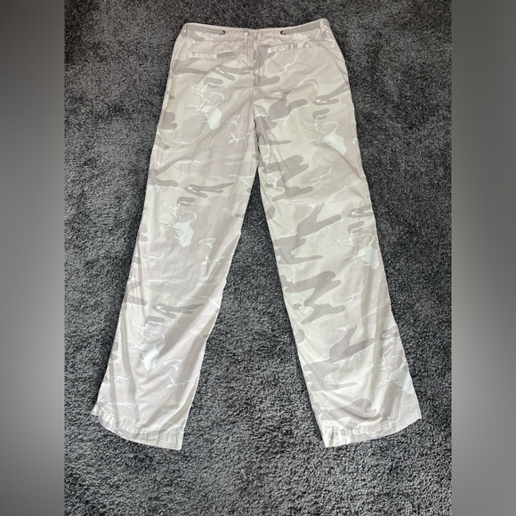 London Jean Victoria’s secret 100% cotton low mid rise tan camo pants women’s 4 - Picture 3 of 11